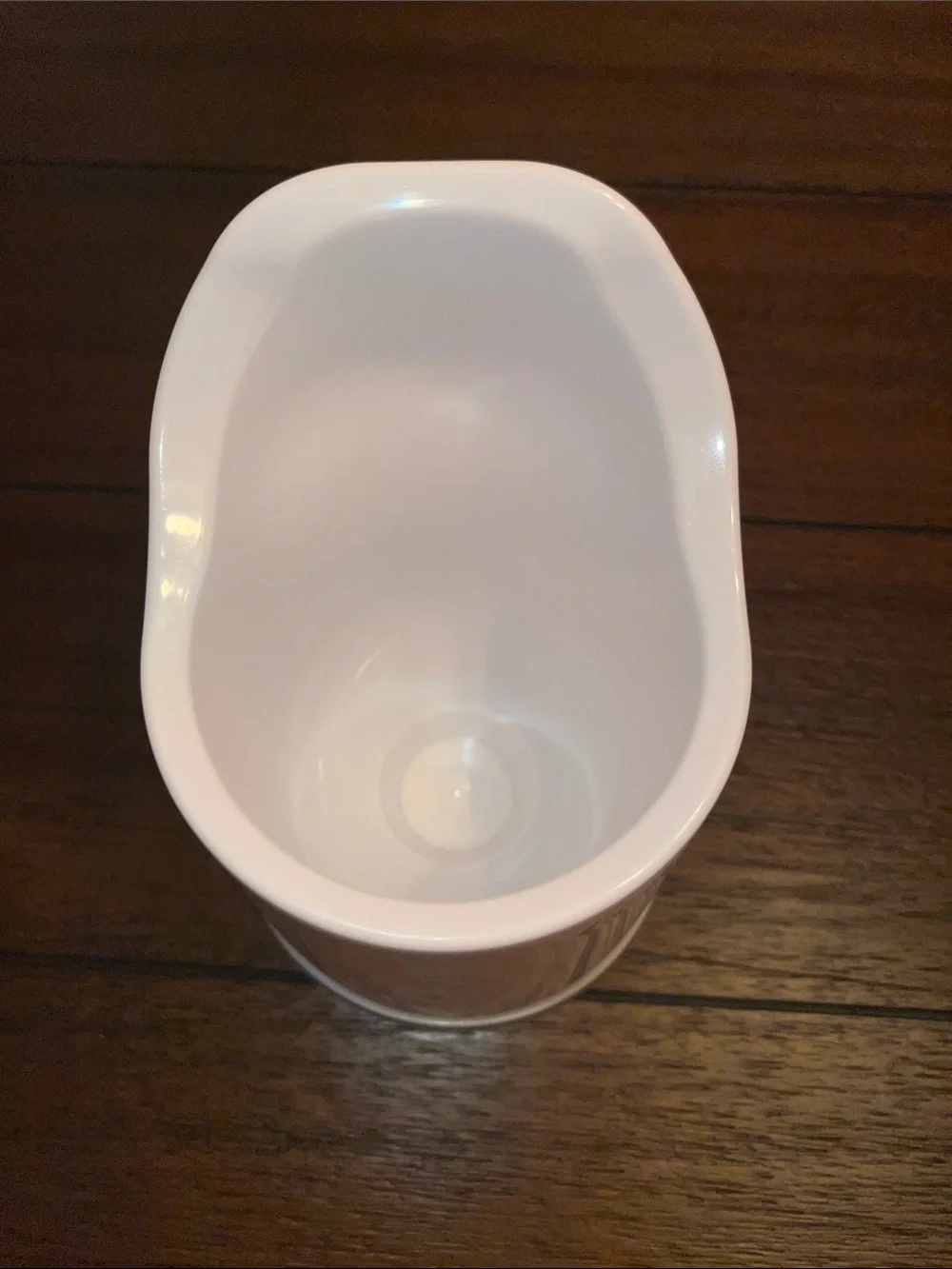 Blue Non-Skid White Plastic Toilet Bowel Brush Holder